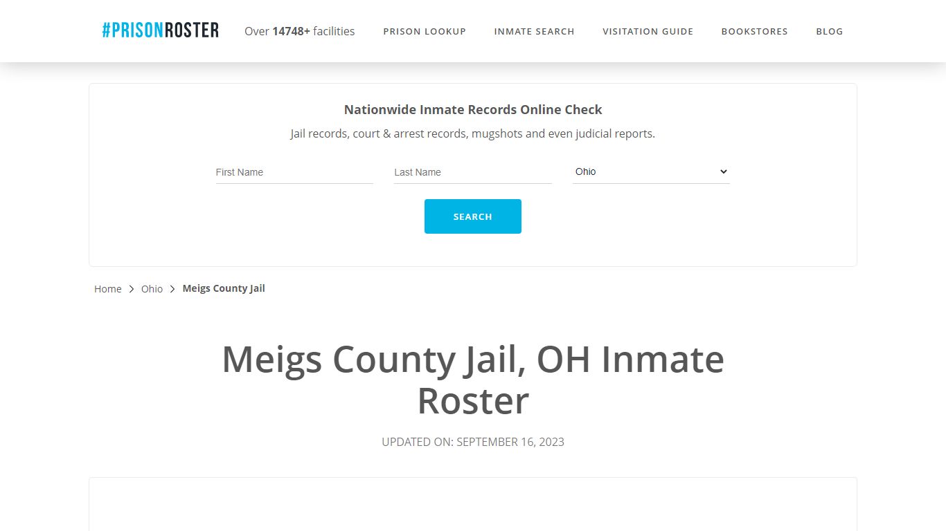 Meigs County Jail, OH Inmate Roster - Prisonroster
